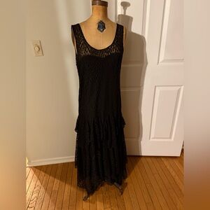 Polo by Ralph Lauren Black Lace Maxi Dress